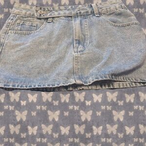 Stylish Light Blue mini Denim jean Skirt